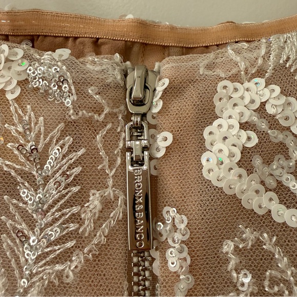NWOT Bronx and Banco Midnight Bridal Sequin Mini Dress in White - Picture 13 of 15